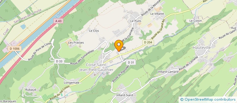 localisation de l'entreprise MONSIEUR GUILLAUME BOUVIER  COISE-SAINT-JEAN-PIED-GAUTHIER