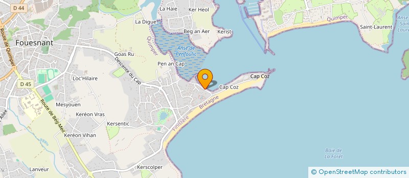 localisation de l'entreprise MONSIEUR GUILLAUME BRACQUE à FOUESNANT