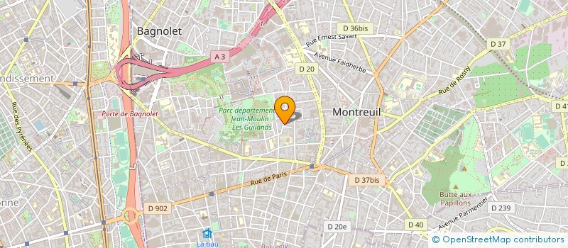 localisation de l'entreprise MONSIEUR GUILLAUME BROUZES  MONTREUIL