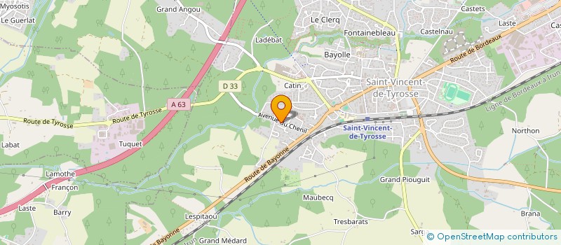 localisation de l'entreprise MONSIEUR GUILLAUME CAILLAT à SAINT-VINCENT-DE-TYROSSE