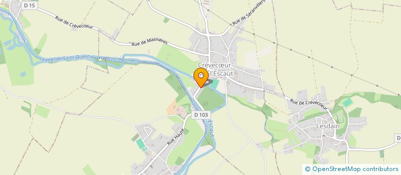 localisation de l'entreprise MONSIEUR GUILLAUME CARON  CREVECUR-SUR-L'ESCAUT