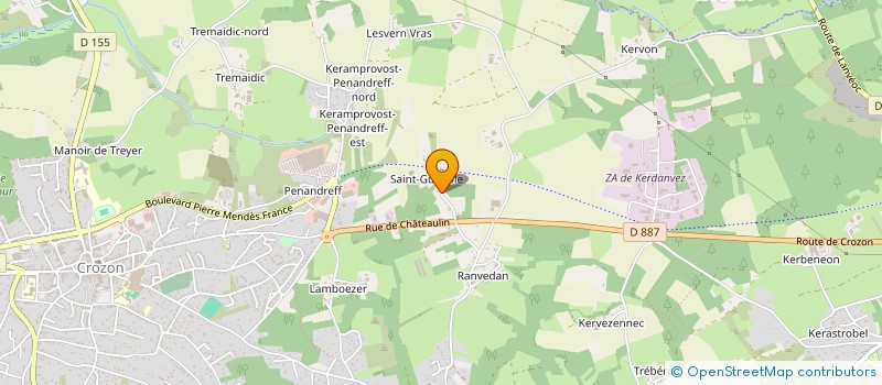 localisation de l'entreprise MONSIEUR GUILLAUME CAZES  CROZON