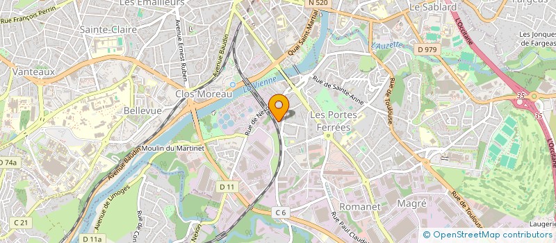 localisation de l'entreprise MONSIEUR GUILLAUME CHASTENET  LIMOGES