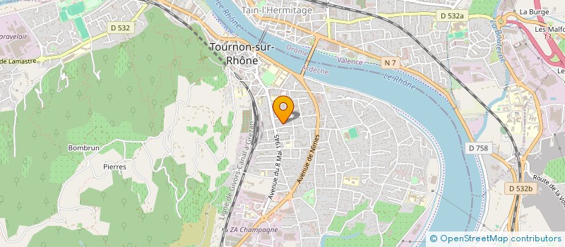 localisation de l'entreprise MONSIEUR GUILLAUME CHOMETTE à TOURNON-SUR-RHONE