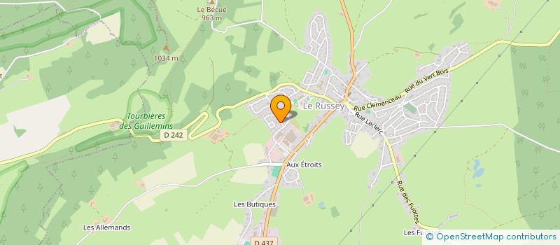 localisation de l'entreprise MONSIEUR GUILLAUME CORDIER  LE RUSSEY