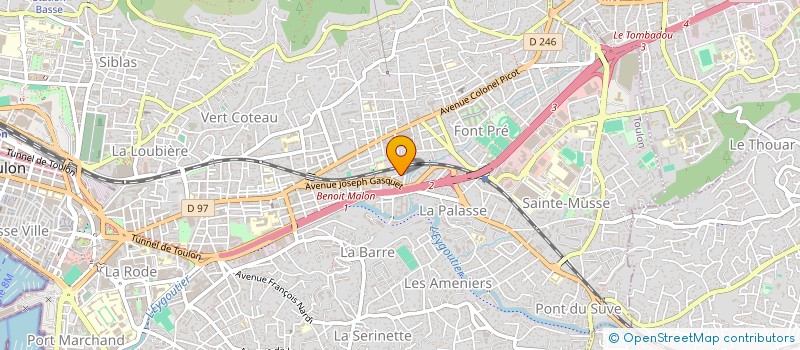 localisation de l'entreprise MONSIEUR GUILLAUME COUTY  TOULON