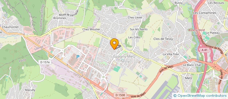 localisation de l'entreprise MONSIEUR GUILLAUME CUVEILLIER  EPAGNY METZ-TESSY