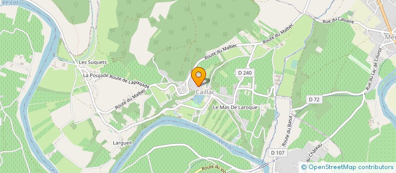 localisation de l'entreprise MONSIEUR GUILLAUME DE LABACA à CAILLAC