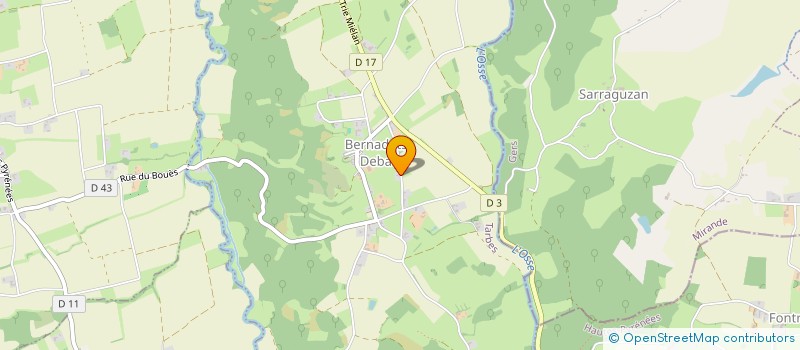 localisation de l'entreprise MONSIEUR GUILLAUME DE MONTROND  BERNADETS-DEBAT