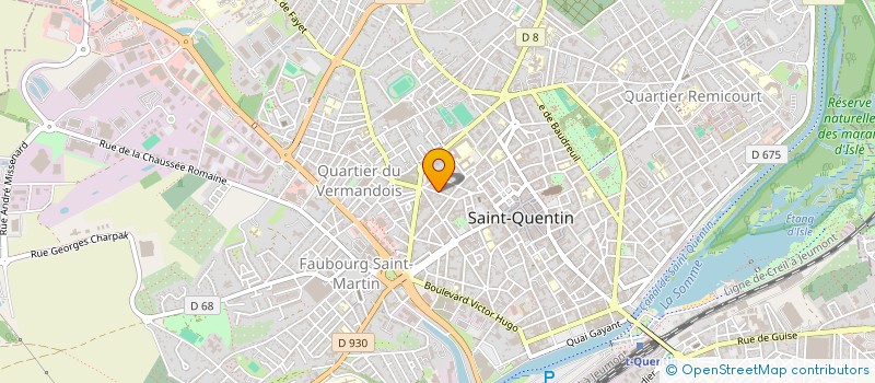 localisation de l'entreprise MONSIEUR GUILLAUME DEFONTAINE à SAINT-QUENTIN