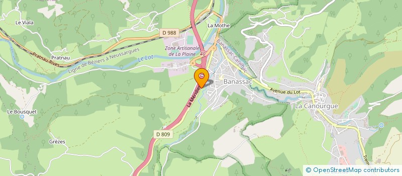 localisation de l'entreprise MONSIEUR GUILLAUME DELOUIS  BANASSAC-CANILHAC