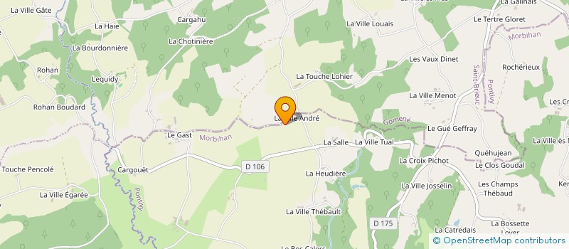 localisation de l'entreprise MONSIEUR GUILLAUME DESLANDES à MENEAC