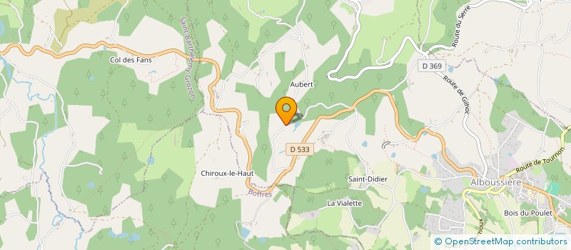 localisation de l'entreprise MONSIEUR GUILLAUME DESPEYSSES  ALBOUSSIERE