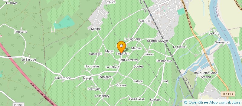 localisation de l'entreprise MONSIEUR GUILLAUME DI FILIPPO  BARSAC