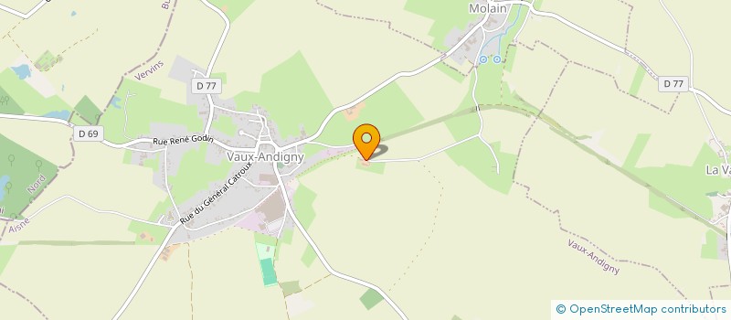localisation de l'entreprise MONSIEUR GUILLAUME DIVRY  VAUX-ANDIGNY