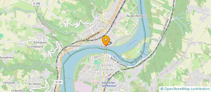 localisation de l'entreprise MONSIEUR GUILLAUME DOVERGNE  CONDRIEU