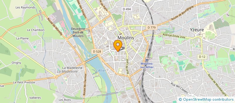 localisation de l'entreprise MONSIEUR GUILLAUME FAVIER  MOULINS