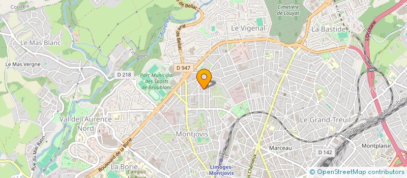localisation de l'entreprise MONSIEUR GUILLAUME FAYEMENDY à LIMOGES