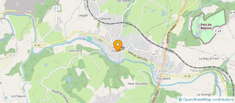 localisation de l'entreprise MONSIEUR GUILLAUME FOURGEAUD à SOLIGNAC