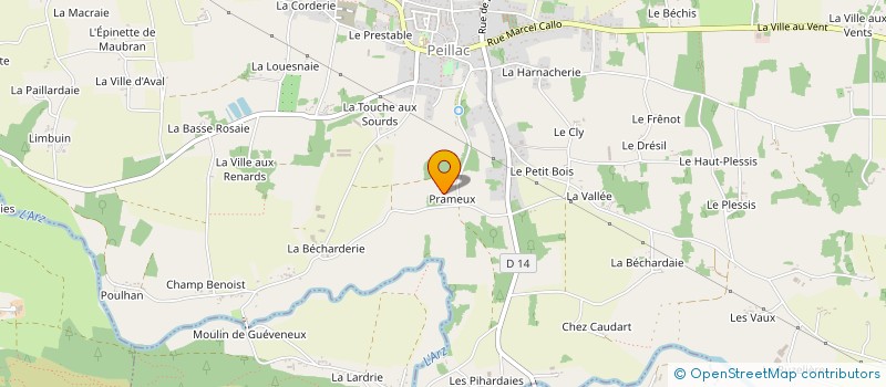 localisation de l'entreprise MONSIEUR GUILLAUME GABORIT  PEILLAC