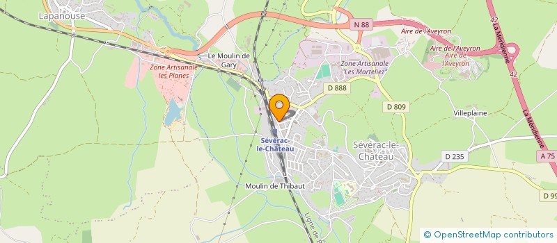 localisation de l'entreprise MONSIEUR GUILLAUME GALONNIE  SEVERAC D'AVEYRON