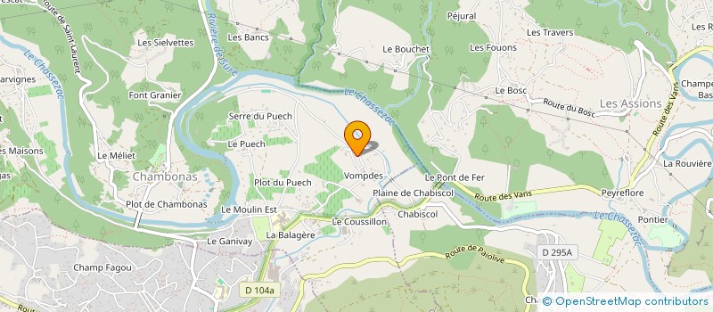 localisation de l'entreprise MONSIEUR GUILLAUME GARIDEL  CHAMBONAS