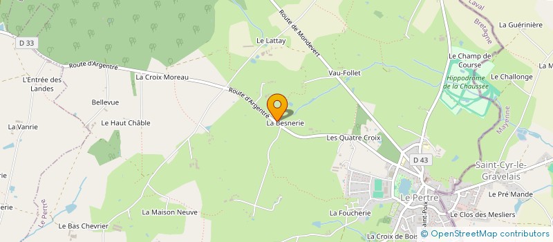 localisation de l'entreprise MONSIEUR GUILLAUME GARVAL  LE PERTRE