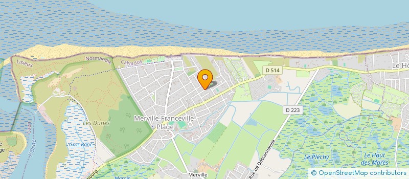 localisation de l'entreprise MONSIEUR GUILLAUME GAUDIN  MERVILLE-FRANCEVILLE-PLAGE