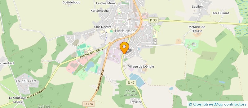 localisation de l'entreprise MONSIEUR GUILLAUME GAVELLE à HERBIGNAC