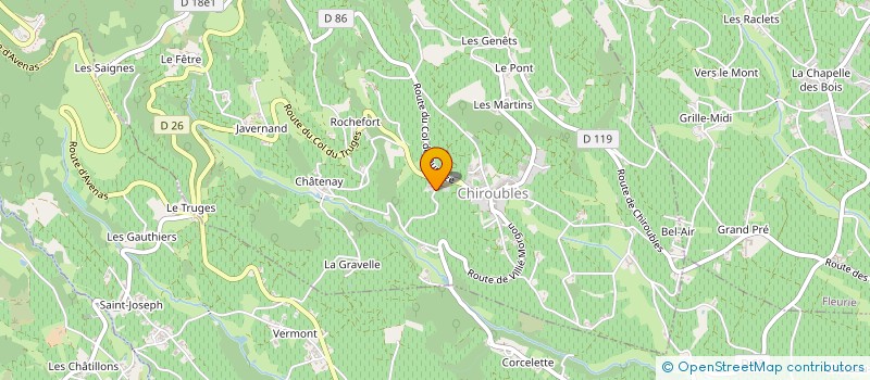 localisation de l'entreprise MONSIEUR GUILLAUME GELLOZ  CHIROUBLES