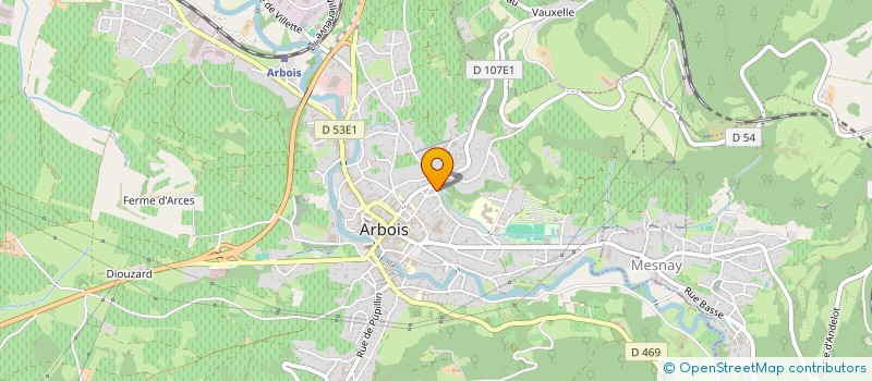 localisation de l'entreprise MONSIEUR GUILLAUME GILET  ARBOIS