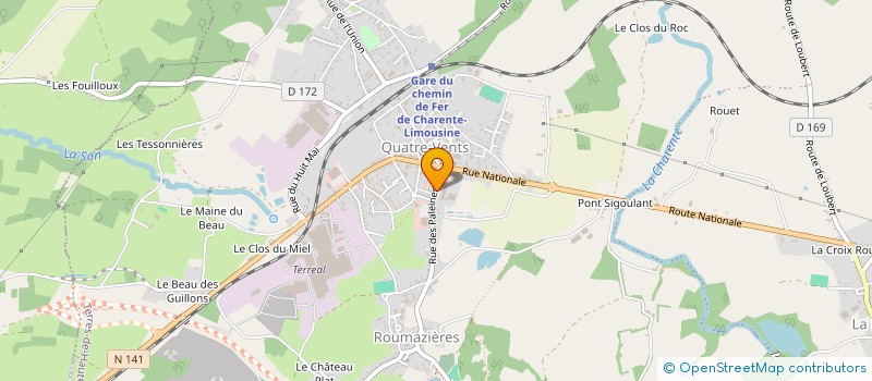localisation de l'entreprise MONSIEUR GUILLAUME GOGNAT  TERRES-DE-HAUTE-CHARENTE