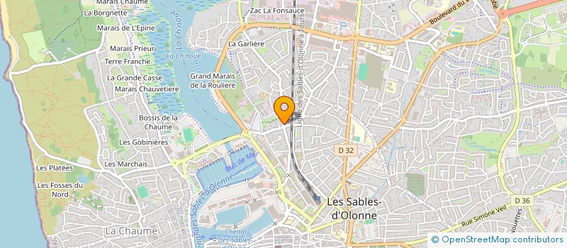 localisation de l'entreprise MONSIEUR GUILLAUME GROSPAUD à LES SABLES D'OLONNE