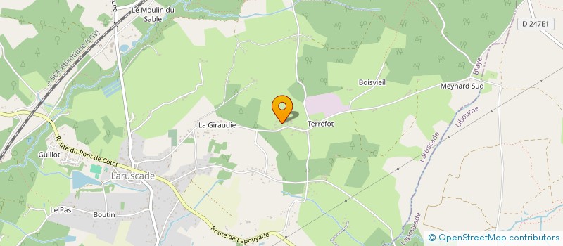 localisation de l'entreprise MONSIEUR GUILLAUME GUITTET  LARUSCADE