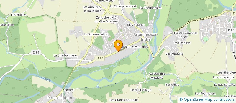 localisation de l'entreprise MONSIEUR GUILLAUME HAMOIR  ARTANNES-SUR-INDRE