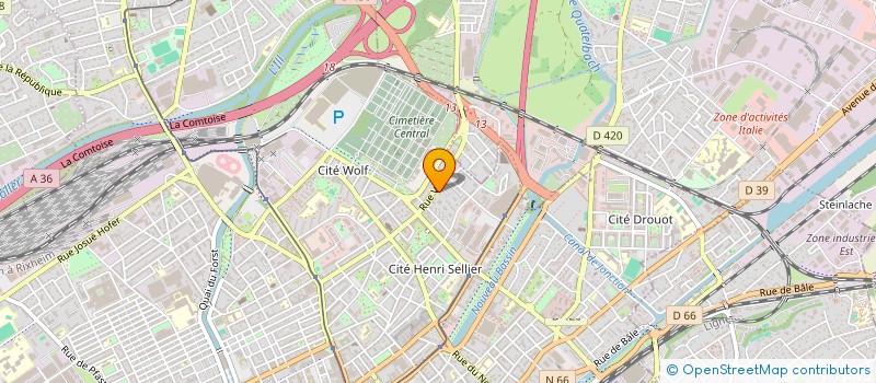 localisation de l'entreprise MONSIEUR GUILLAUME HODEL  MULHOUSE