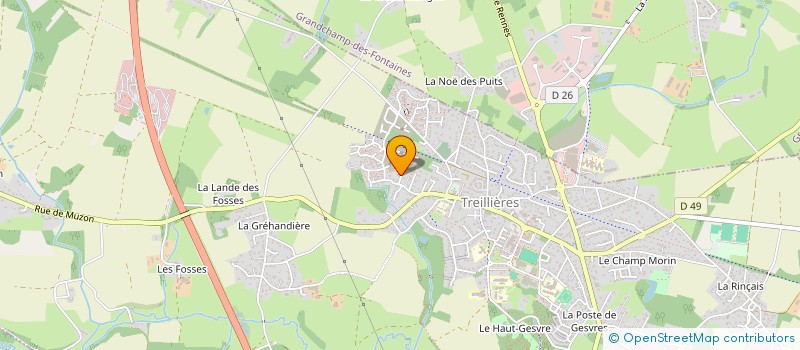 localisation de l'entreprise MONSIEUR GUILLAUME HUCHET  TREILLIERES