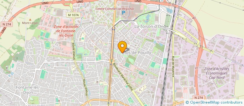 localisation de l'entreprise MONSIEUR GUILLAUME HUREAU à DIJON