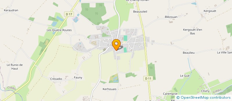 localisation de l'entreprise MONSIEUR GUILLAUME JEGONDAY  CREDIN