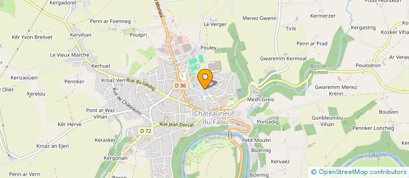 localisation de l'entreprise MONSIEUR GUILLAUME KERGOAT à CHATEAUNEUF-DU-FAOU