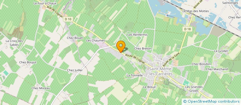 localisation de l'entreprise MONSIEUR GUILLAUME LACROIX à SAINT-MEME-LES-CARRIERES