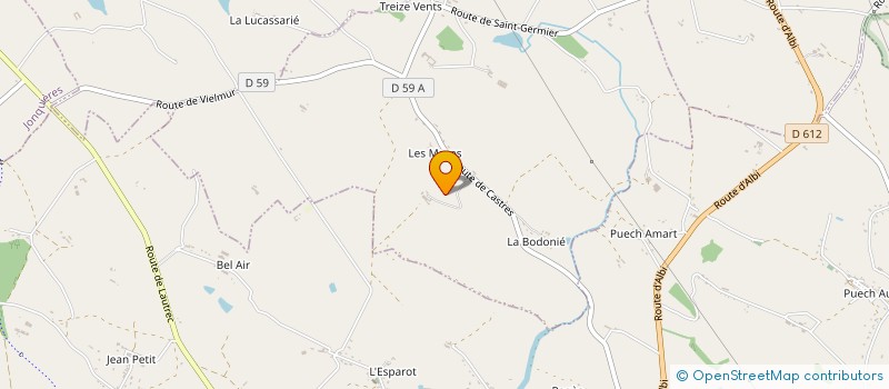 localisation de l'entreprise MONSIEUR GUILLAUME LAPONTERIQUE  LABOULBENE