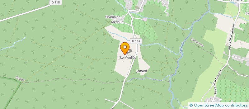 localisation de l'entreprise MONSIEUR GUILLAUME LASSEVILS  BUDOS