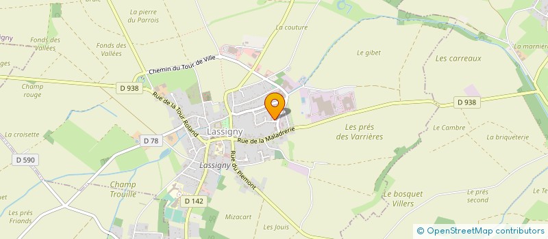 localisation de l'entreprise MONSIEUR GUILLAUME LE BOURDELLES  LASSIGNY