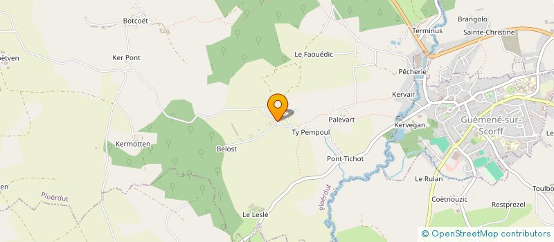 localisation de l'entreprise MONSIEUR GUILLAUME LE GALLO à PLOERDUT