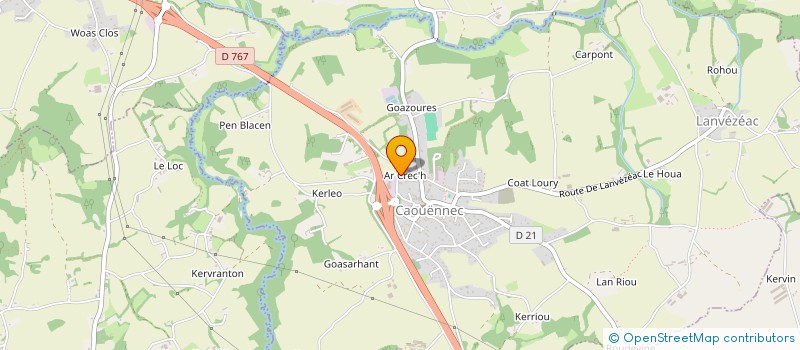 localisation de l'entreprise MONSIEUR GUILLAUME LE MANCHEC  CAOUENNEC-LANVEZEAC