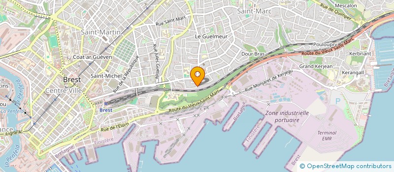 localisation de l'entreprise MONSIEUR GUILLAUME LE MARTRET à BREST