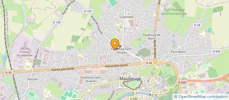 localisation de l'entreprise MONSIEUR GUILLAUME LEGRAND  MAUBEUGE