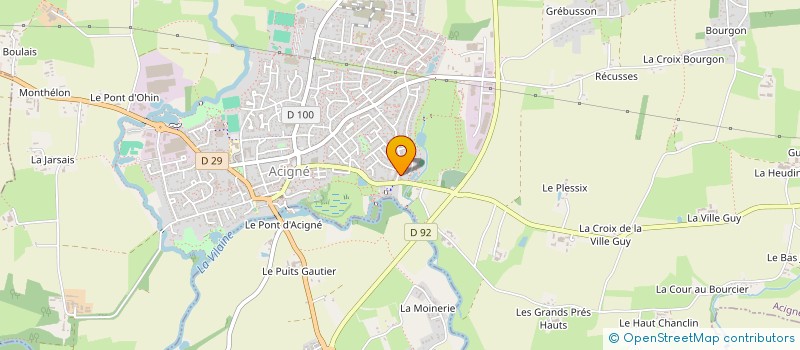 localisation de l'entreprise MONSIEUR GUILLAUME LEHAGRE  ACIGNE