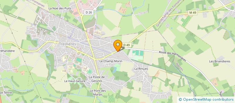 localisation de l'entreprise MONSIEUR GUILLAUME LOPEZ  TREILLIERES